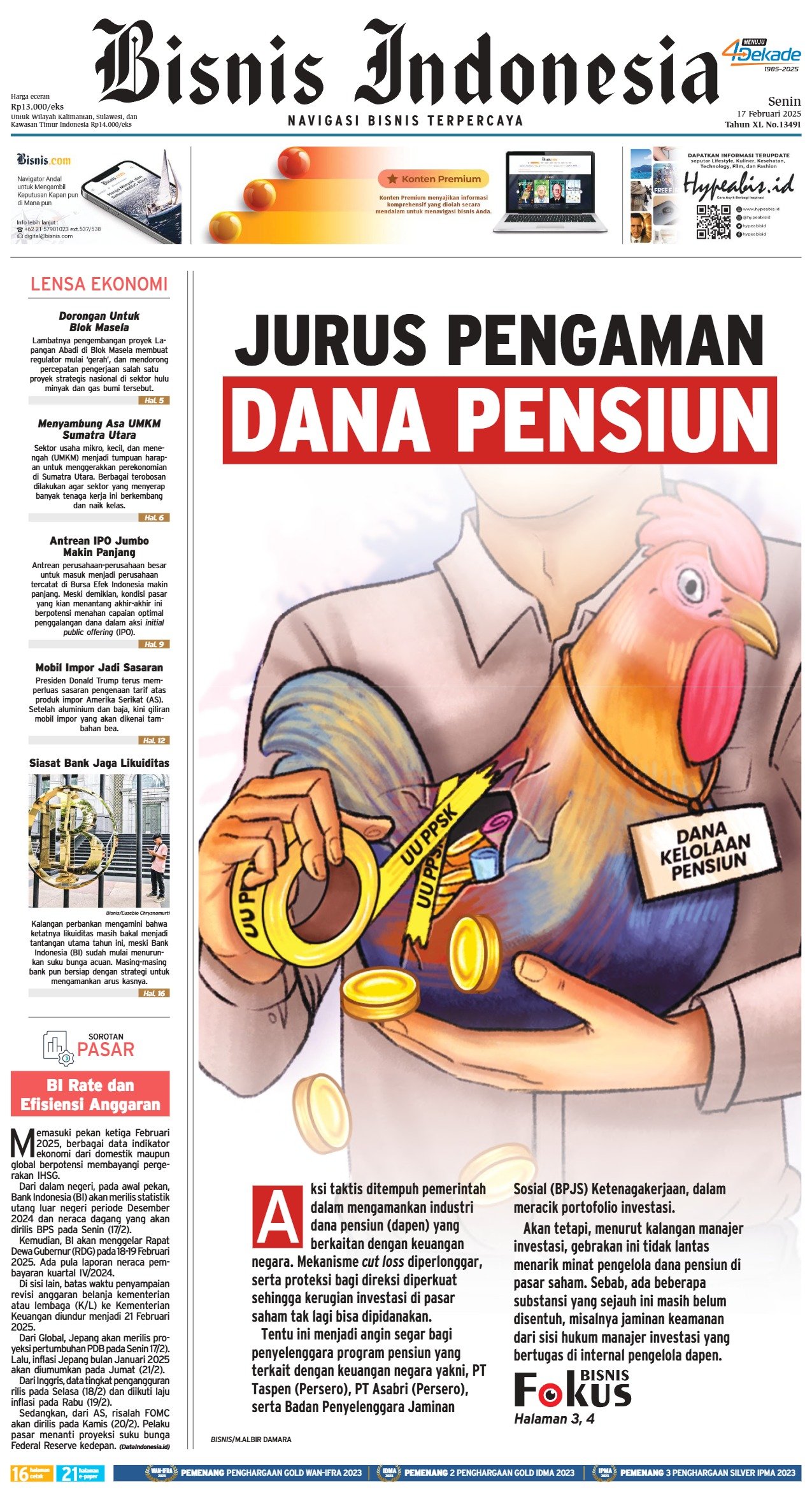 Bisnis Indonesia Edisi 17 Februari 2025