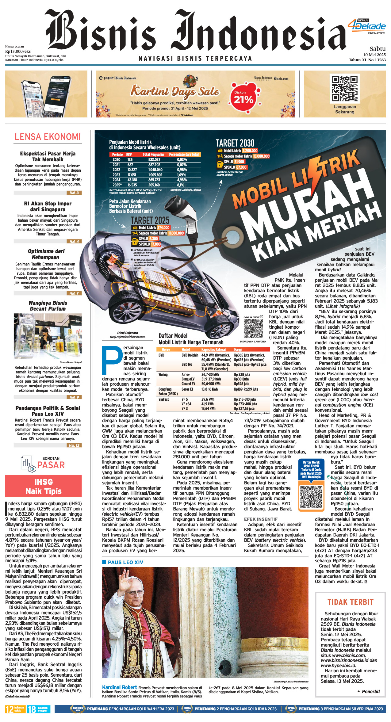 Bisnis Indonesia Edisi 10 Mei 2025 Bisnis Indonesia Edisi 10 Mei 2025