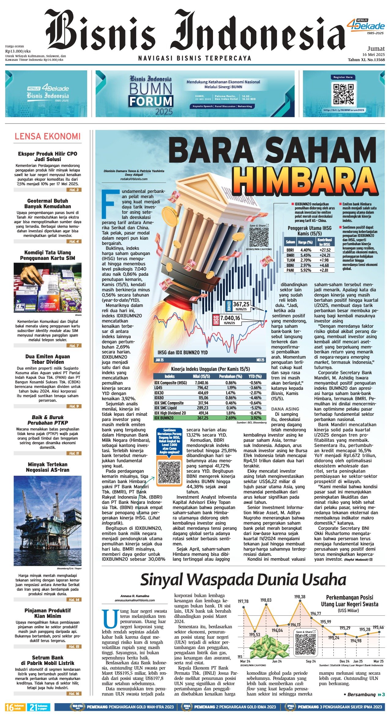 Bisnis Indonesia Edisi 16 Mei 2025 Bisnis Indonesia Edisi 16 Mei 2025