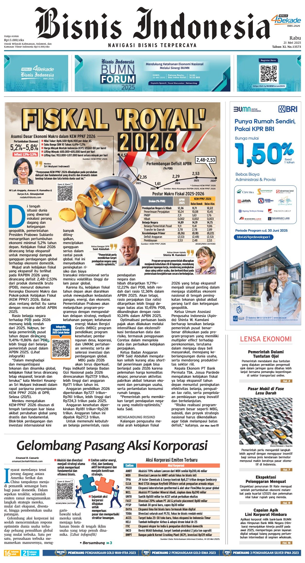 Bisnis Indonesia Edisi 21 Mei 2025 Bisnis Indonesia Edisi 21 Mei 2025