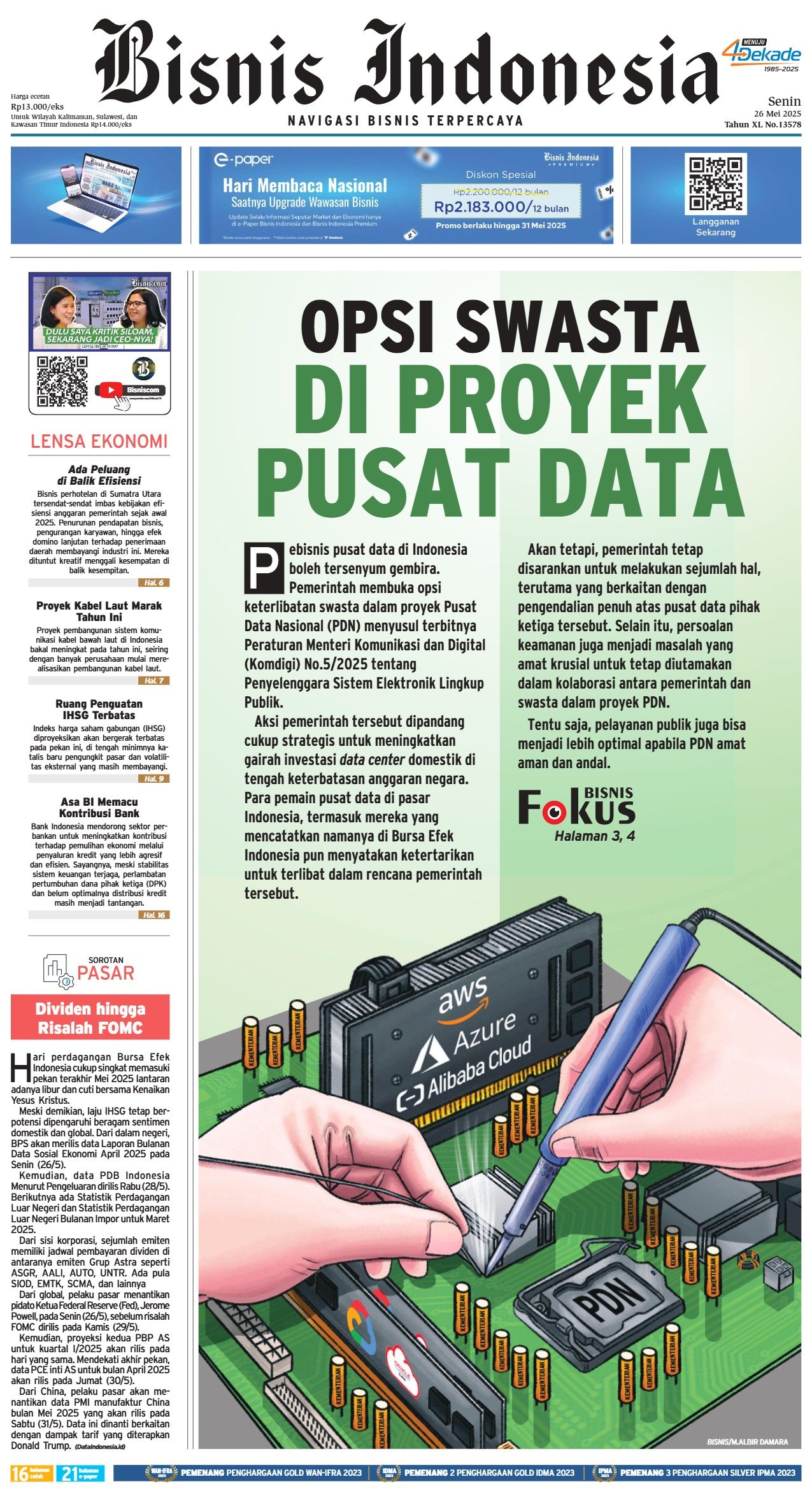 Bisnis Indonesia Edisi 26 Mei 2025 Bisnis Indonesia Edisi 26 Mei 2025