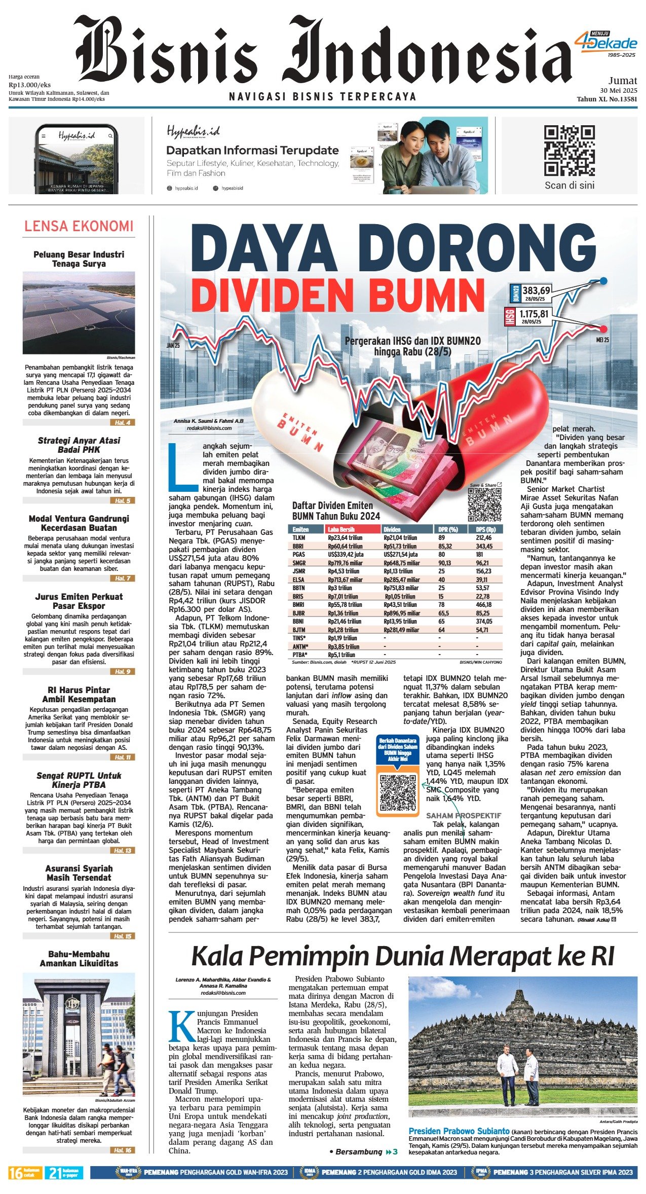 Bisnis Indonesia Edisi 30 Mei 2025 Bisnis Indonesia Edisi 30 Mei 2025