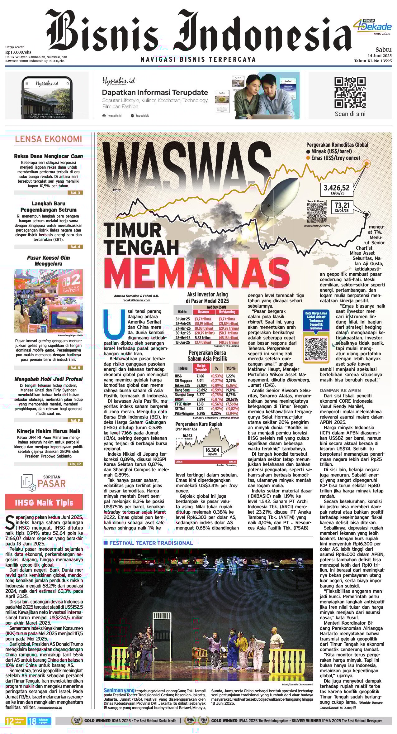 Bisnis Indonesia Edisi 14 Juni 2025 Bisnis Indonesia Edisi 14 Juni 2025