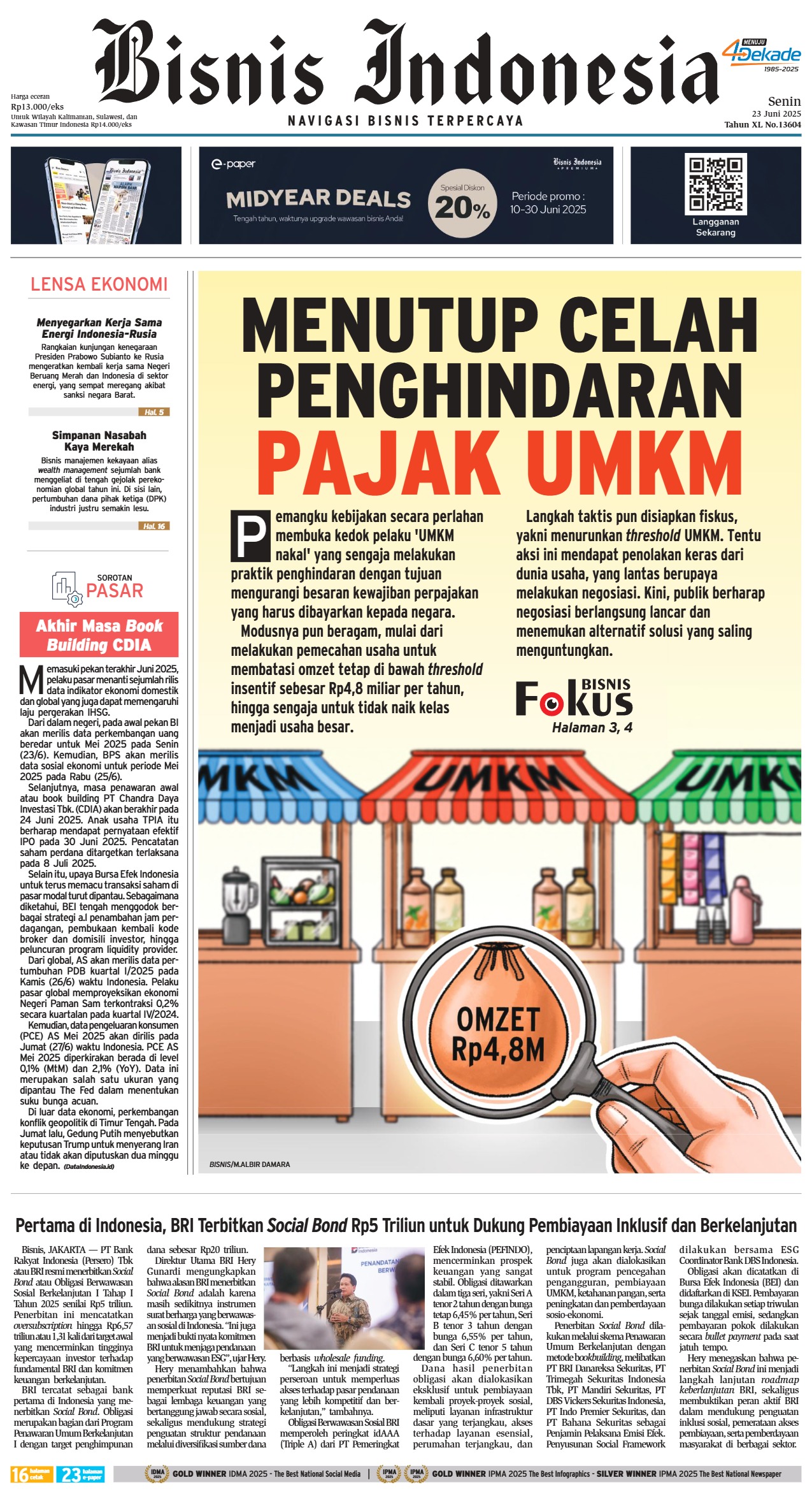 Bisnis Indonesia Edisi 23 Juni 2025