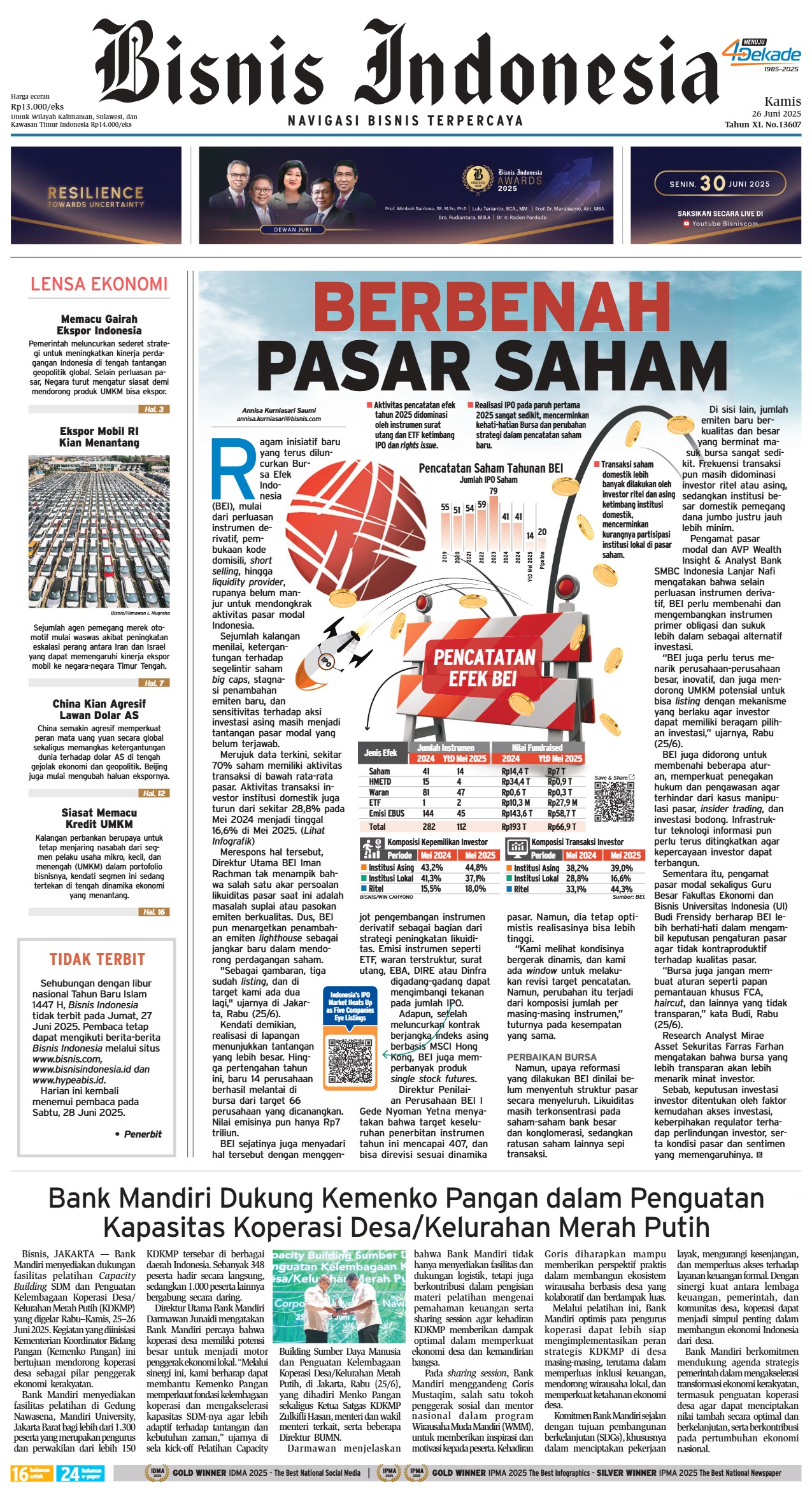 Bisnis Indonesia Edisi 26 Juni 2025 Bisnis Indonesia Edisi 26 Juni 2025
