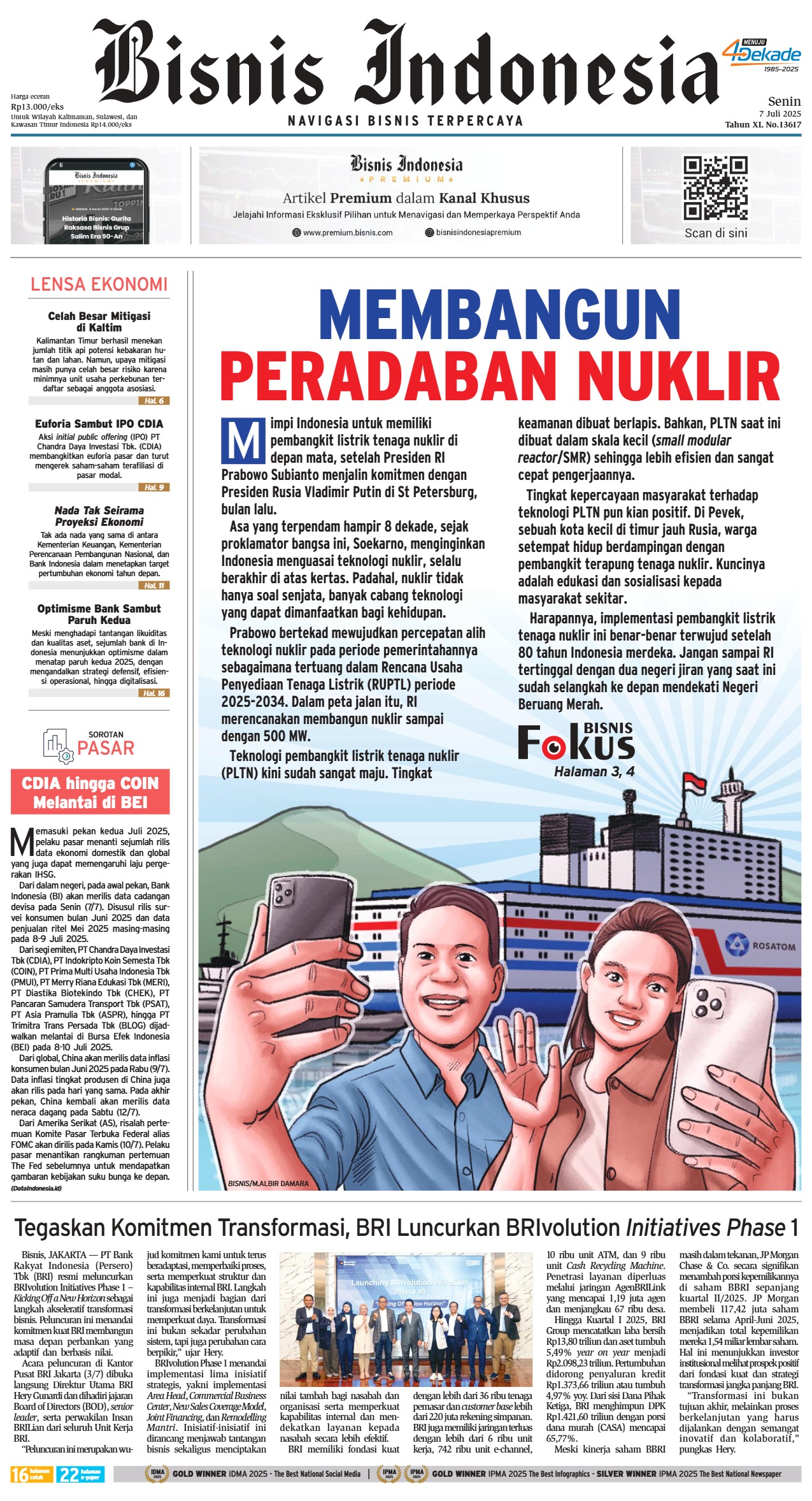 Bisnis Indonesia Edisi 07 Juli 2025 Bisnis Indonesia Edisi 07 Juli 2025