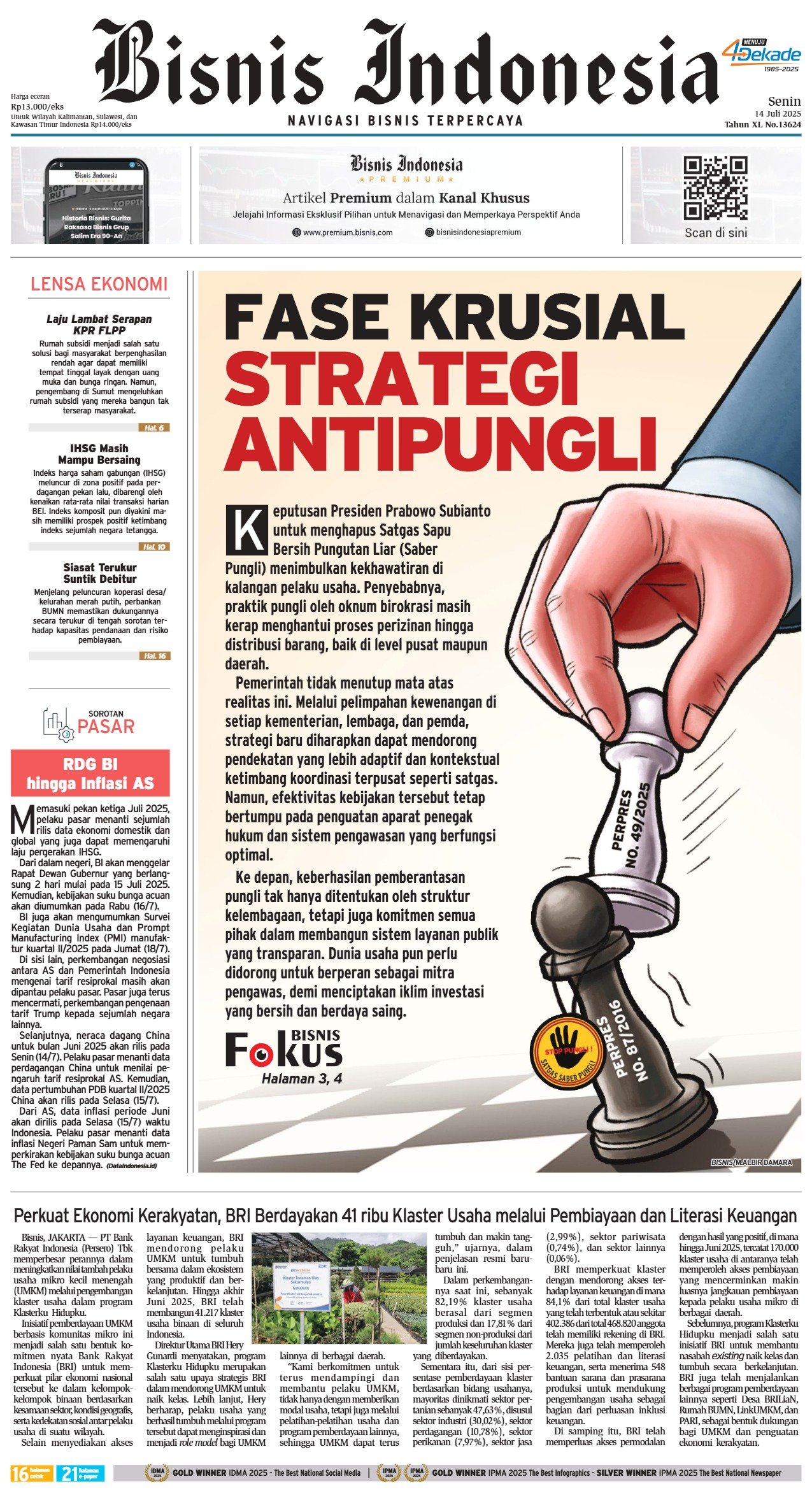 Bisnis Indonesia Edisi 14 Juli 2025 Bisnis Indonesia Edisi 14 Juli 2025