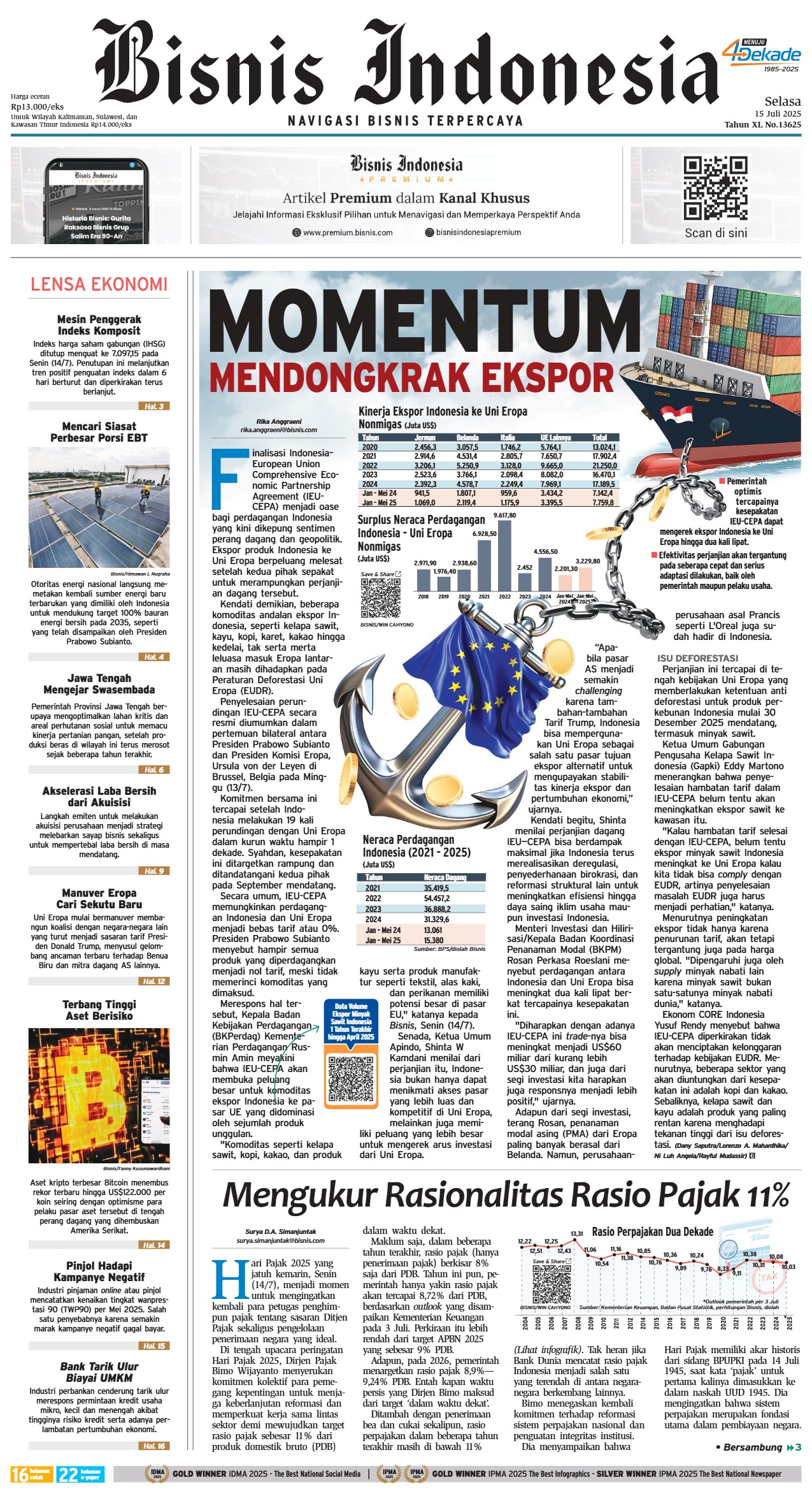 Bisnis Indonesia Edisi 15 Juli 2025 Bisnis Indonesia Edisi 15 Juli 2025