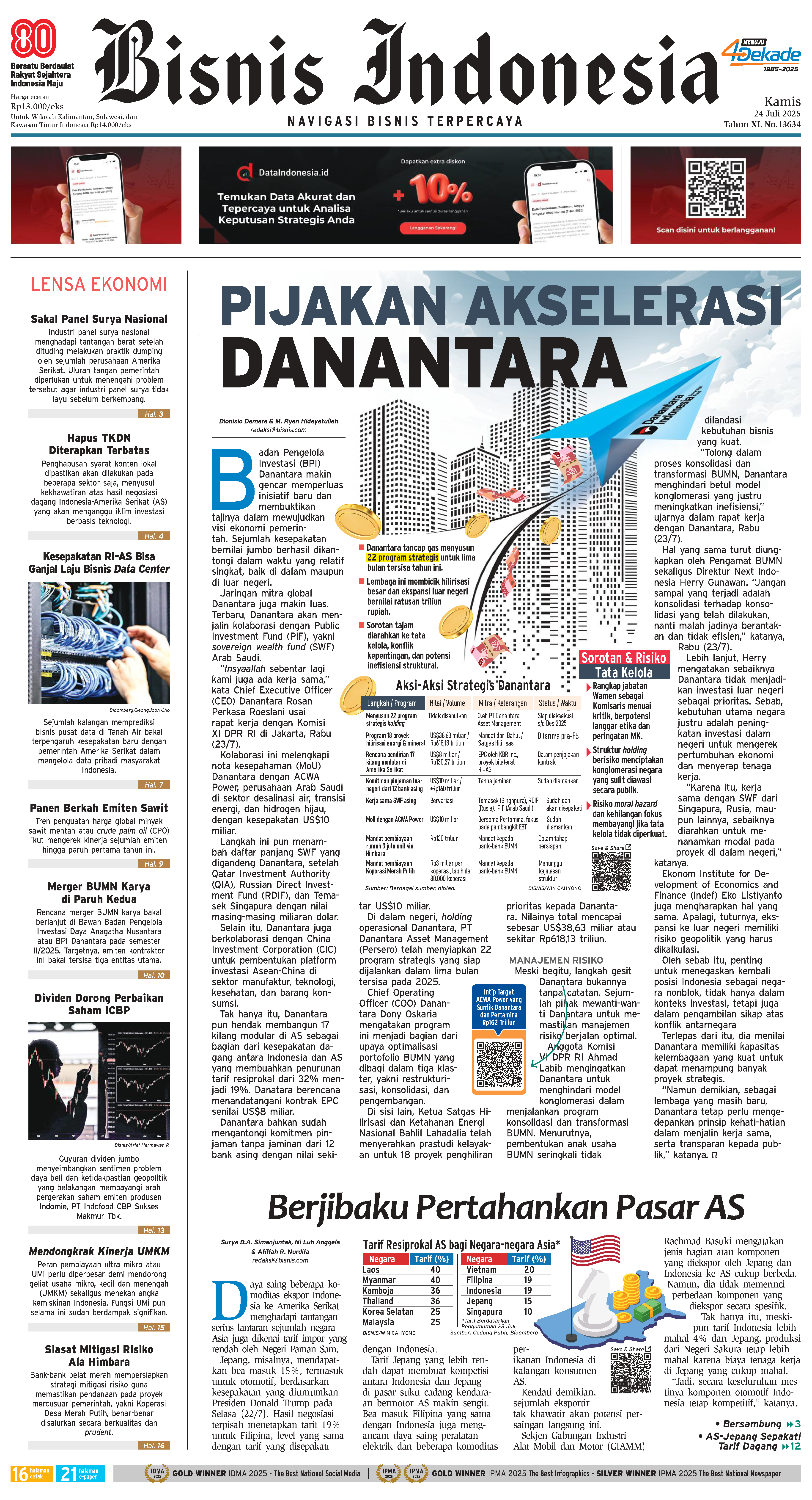 Bisnis Indonesia Edisi 24 Juli 2025 Bisnis Indonesia Edisi 24 Juli 2025