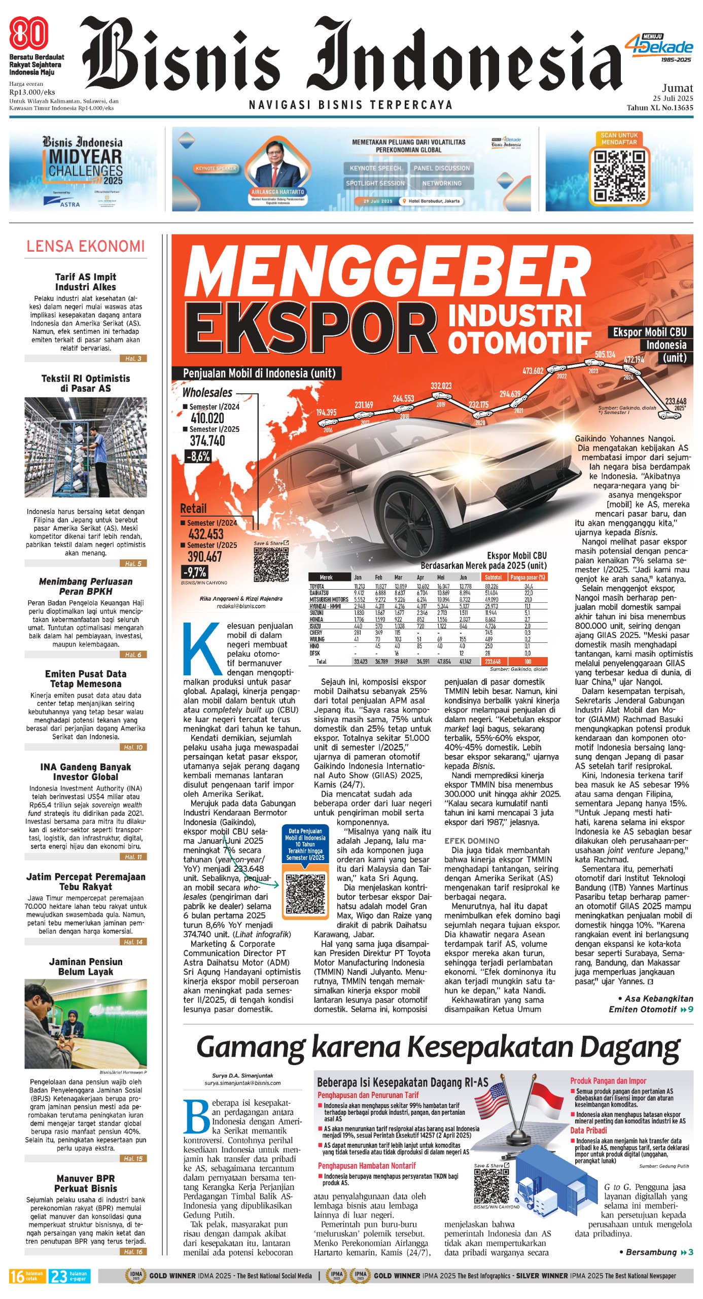 Bisnis Indonesia Edisi 25 Juli 2025 Bisnis Indonesia Edisi 25 Juli 2025