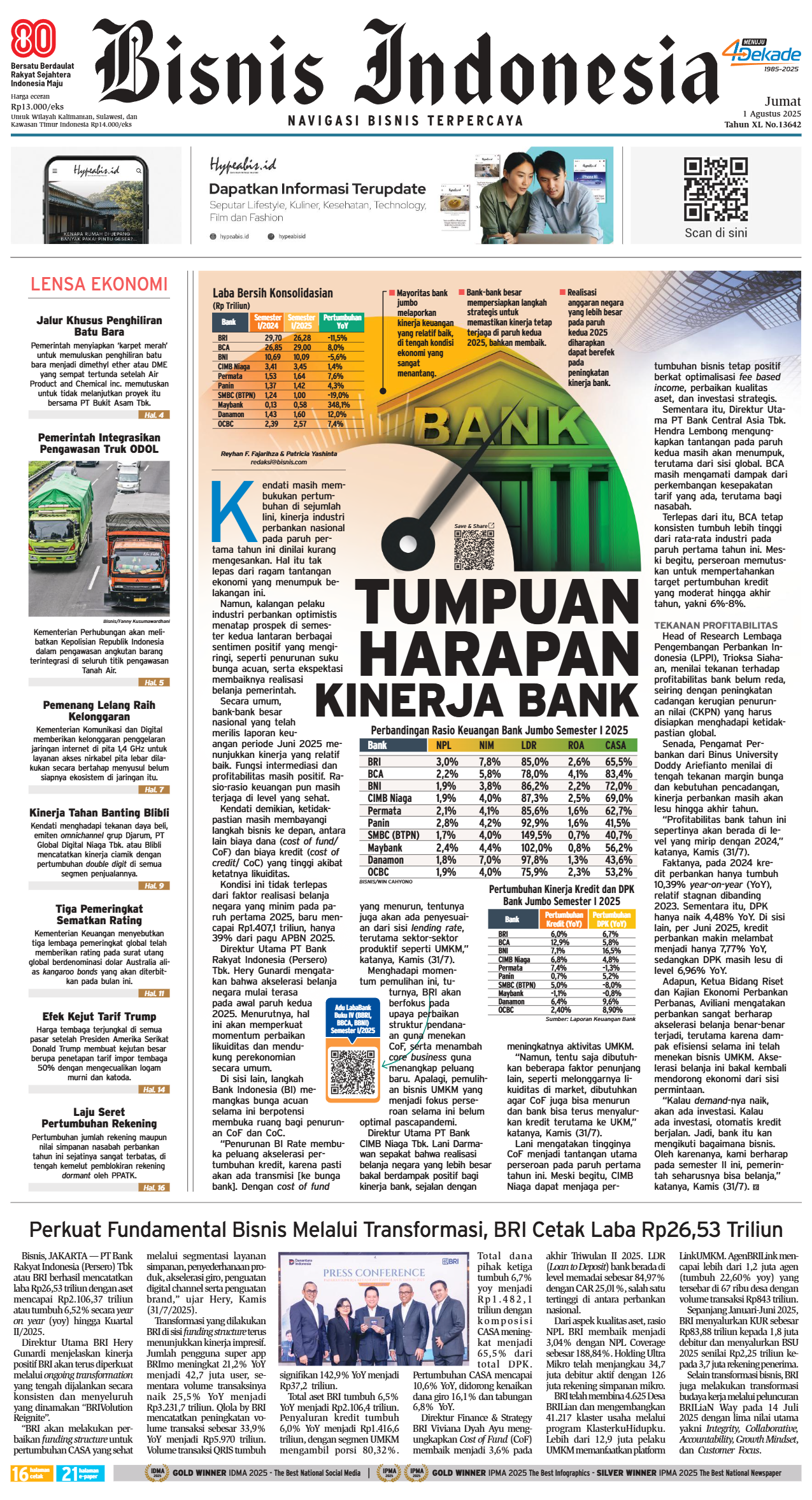 Bisnis Indonesia Edisi 01 Agustus 2025 Bisnis Indonesia Edisi 01 Agustus 2025