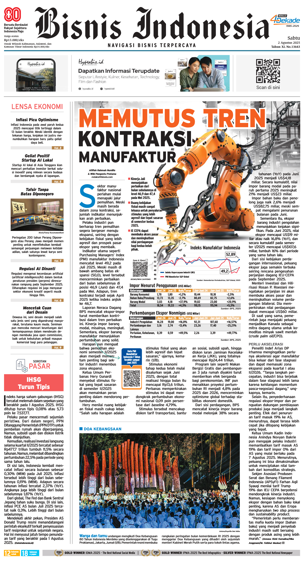 Bisnis Indonesia Edisi 02 Agustus 2025