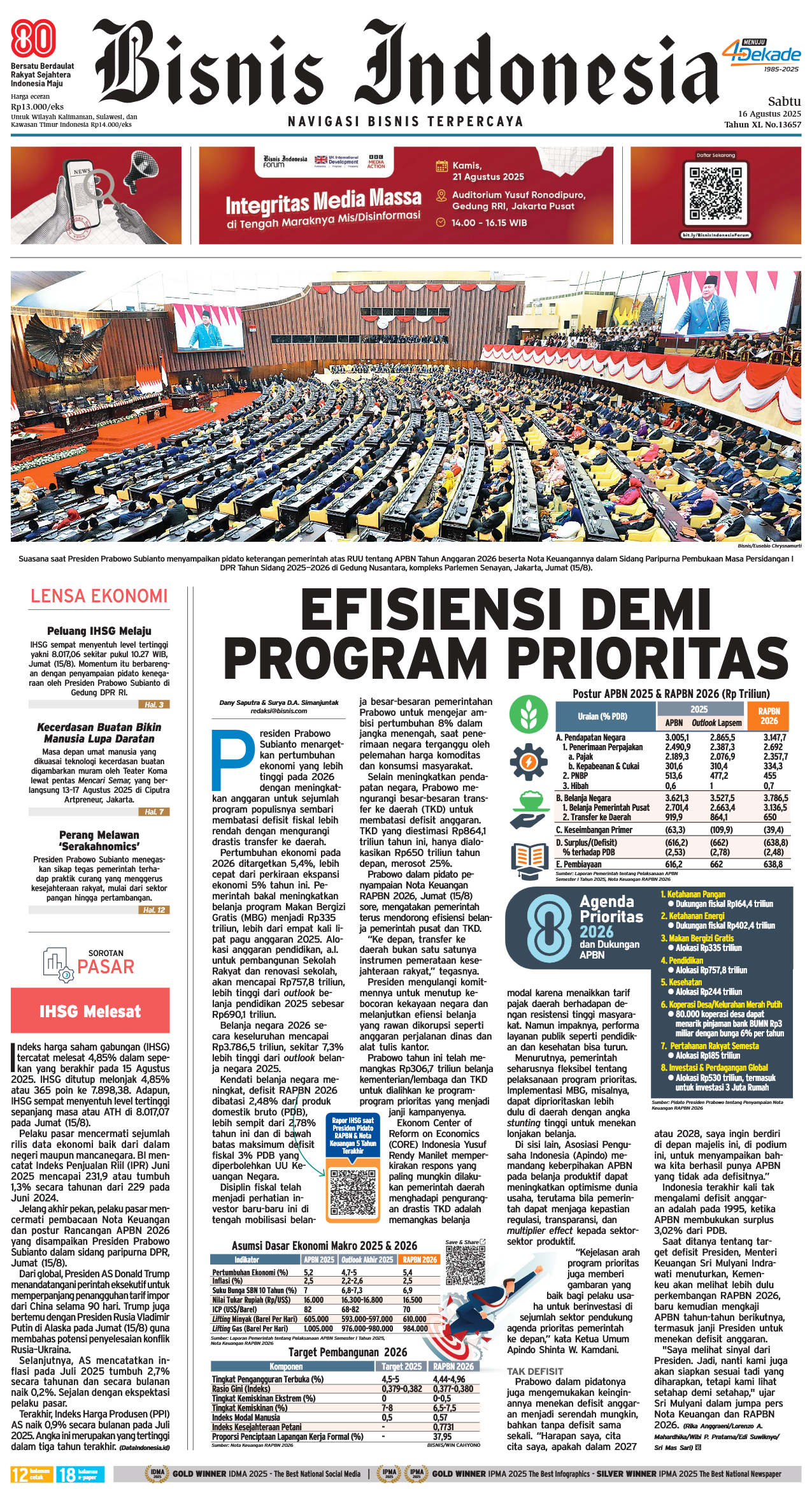 Bisnis Indonesia Edisi 16 Agustus 2025 Bisnis Indonesia Edisi 16 Agustus 2025