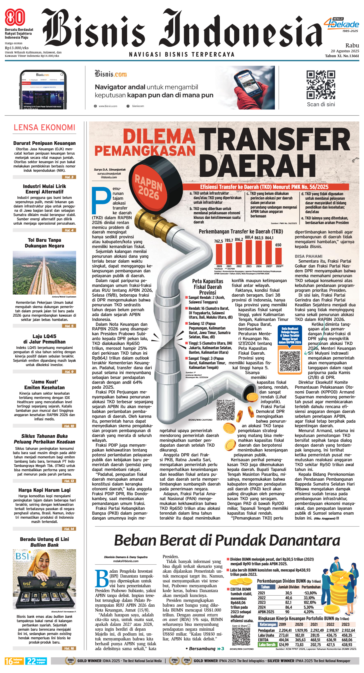 Bisnis Indonesia Edisi 20 Agustus 2025