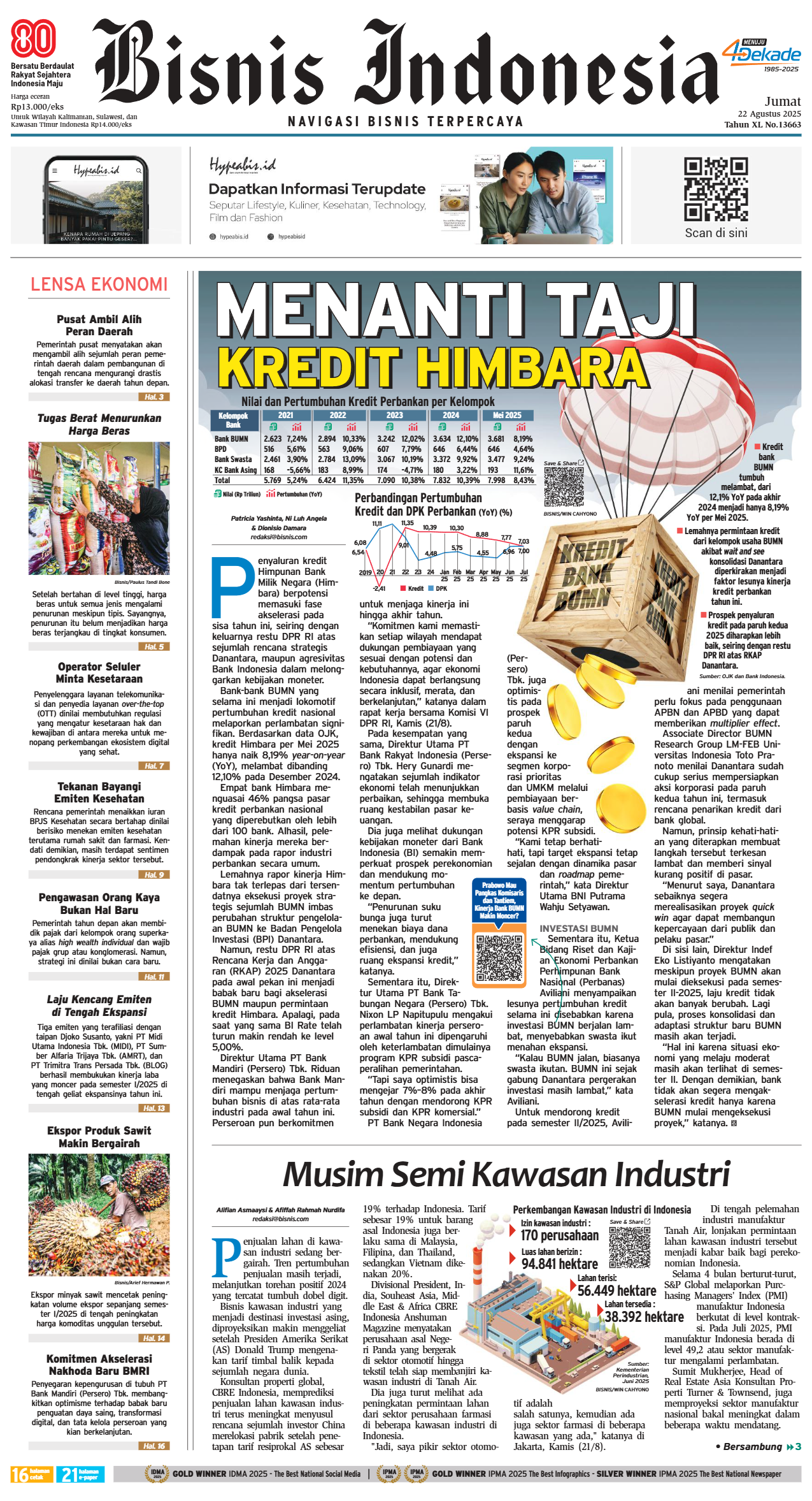 Bisnis Indonesia Edisi 22 Agustus 2025 Bisnis Indonesia Edisi 22 Agustus 2025