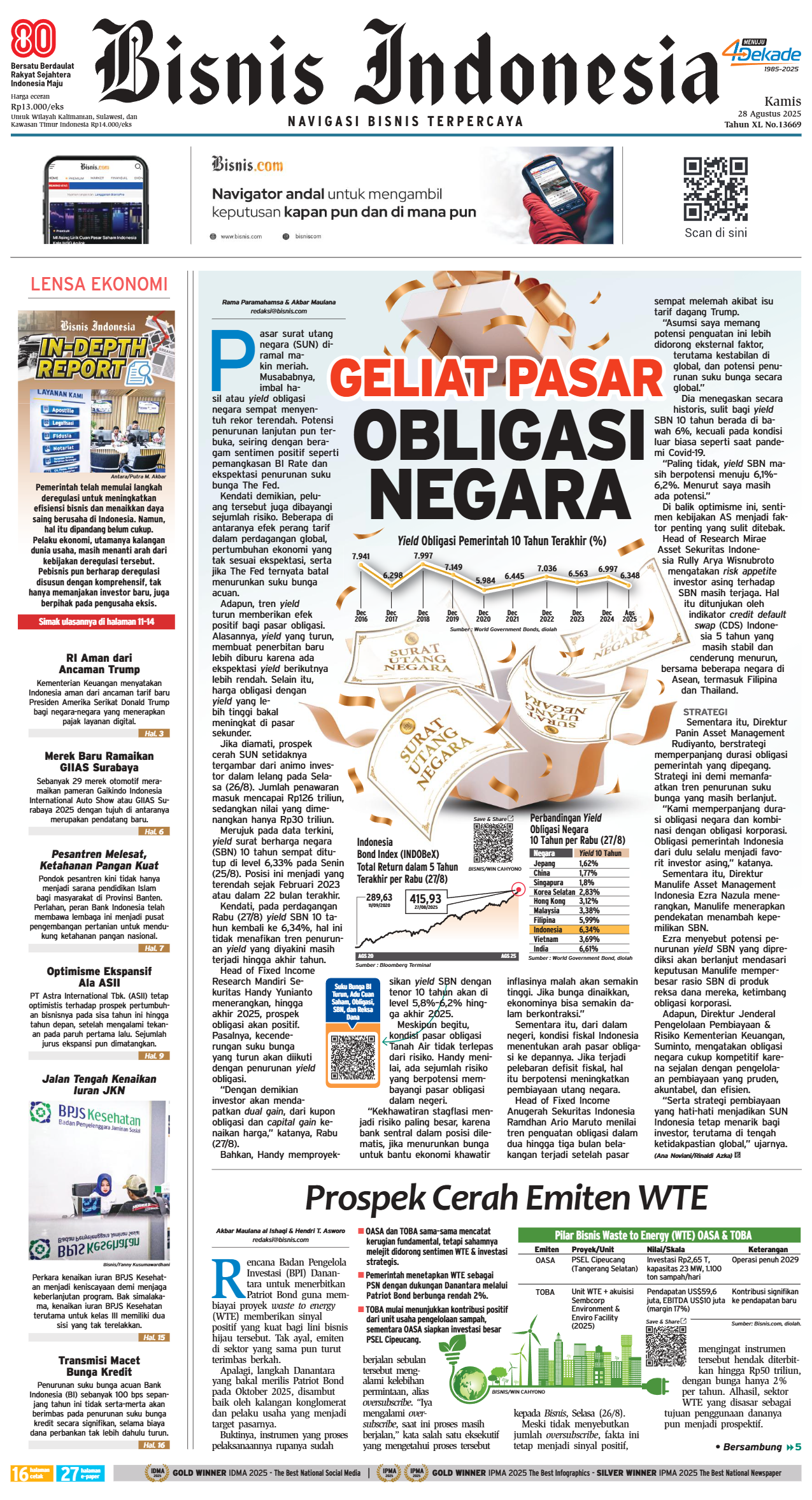 Bisnis Indonesia Edisi 28 Agustus 2025 Bisnis Indonesia Edisi 28 Agustus 2025