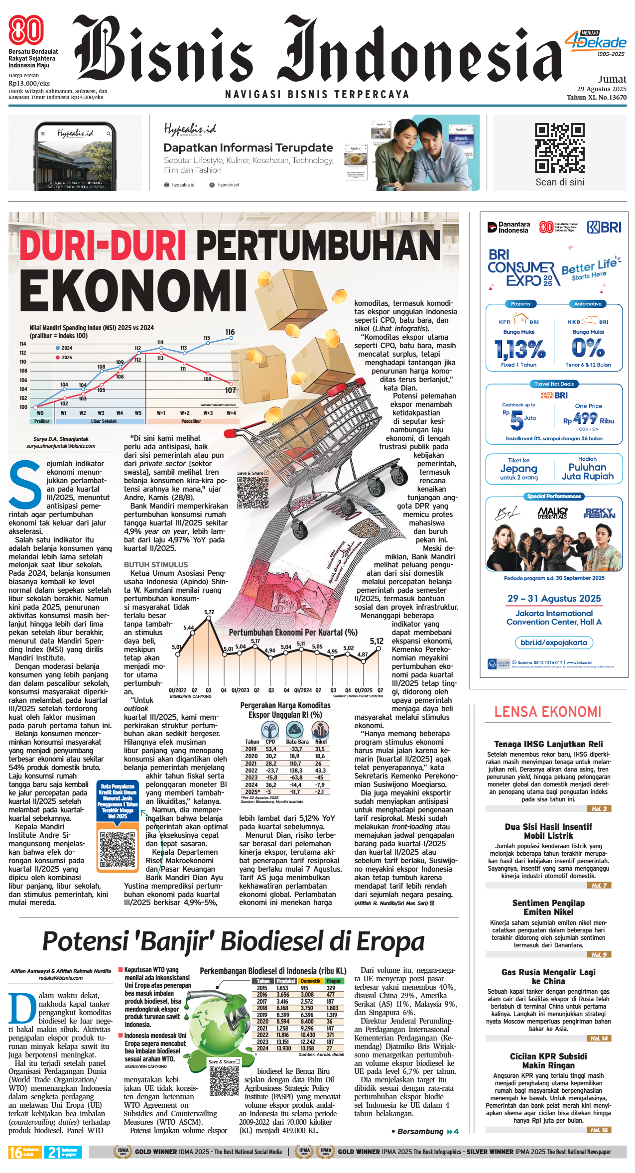 Bisnis Indonesia Edisi 29 Agustus 2025 Bisnis Indonesia Edisi 29 Agustus 2025