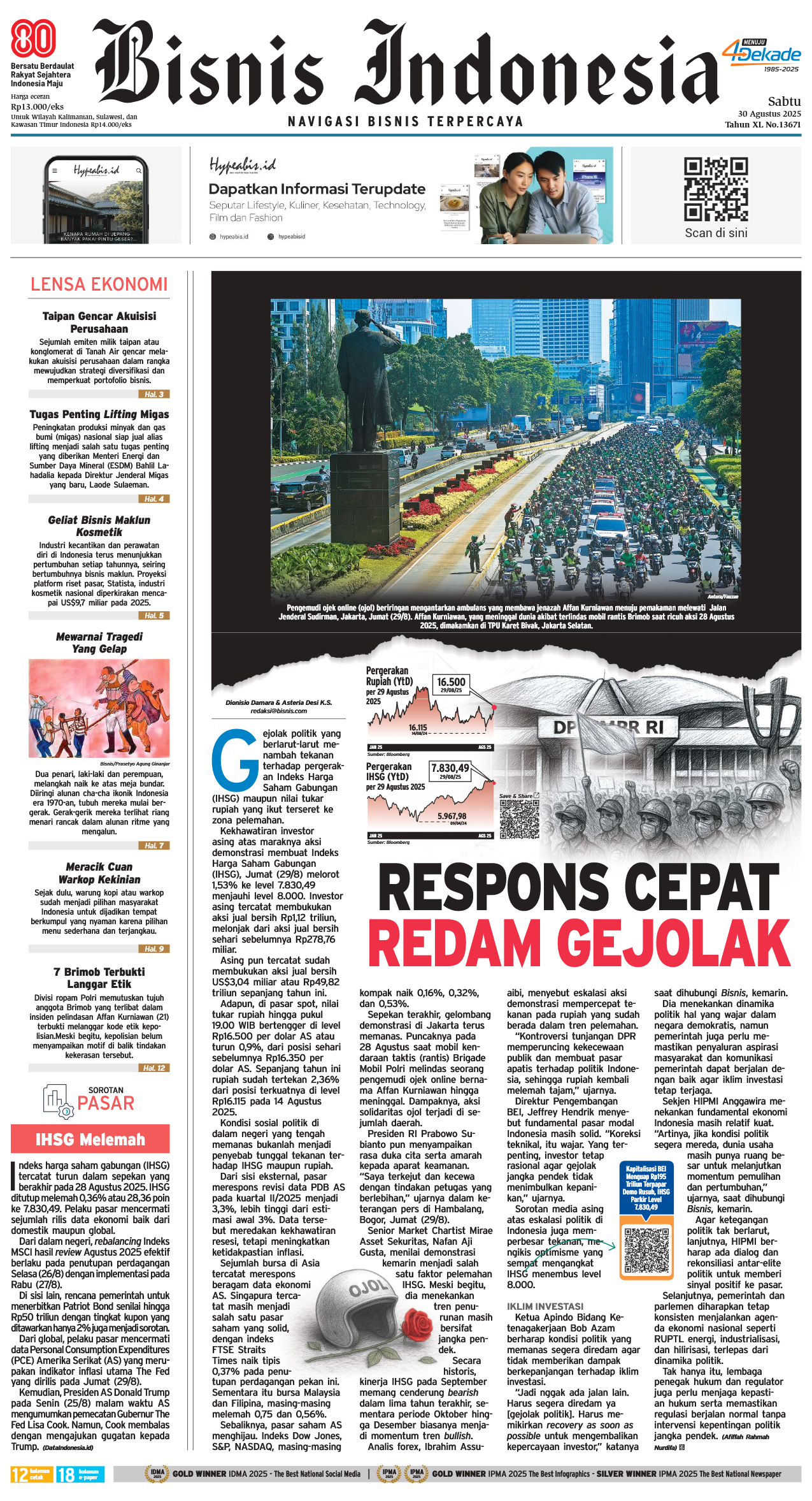 Bisnis Indonesia Edisi 30 Agustus 2025