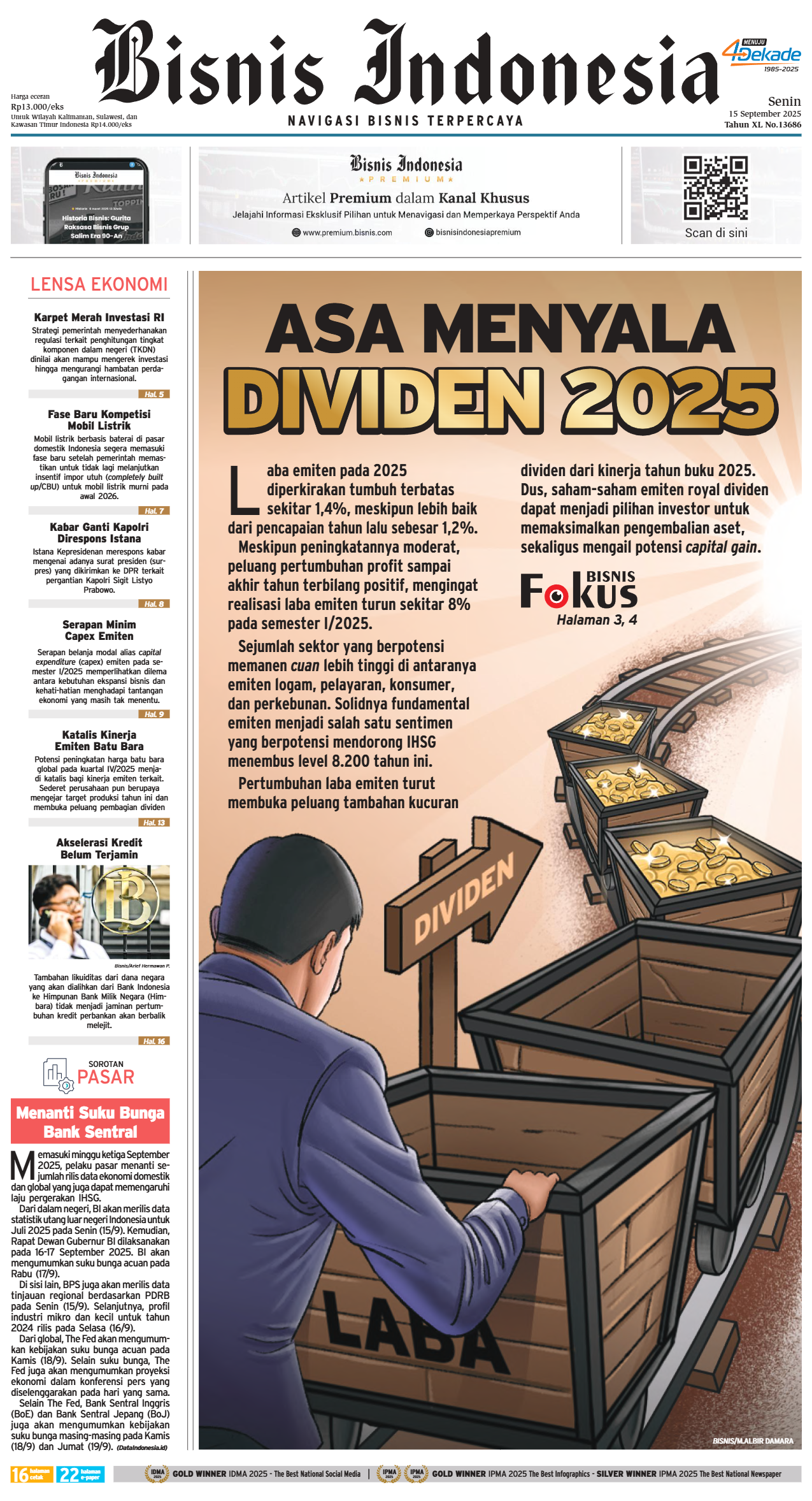 Bisnis Indonesia Edisi 15 September 2025