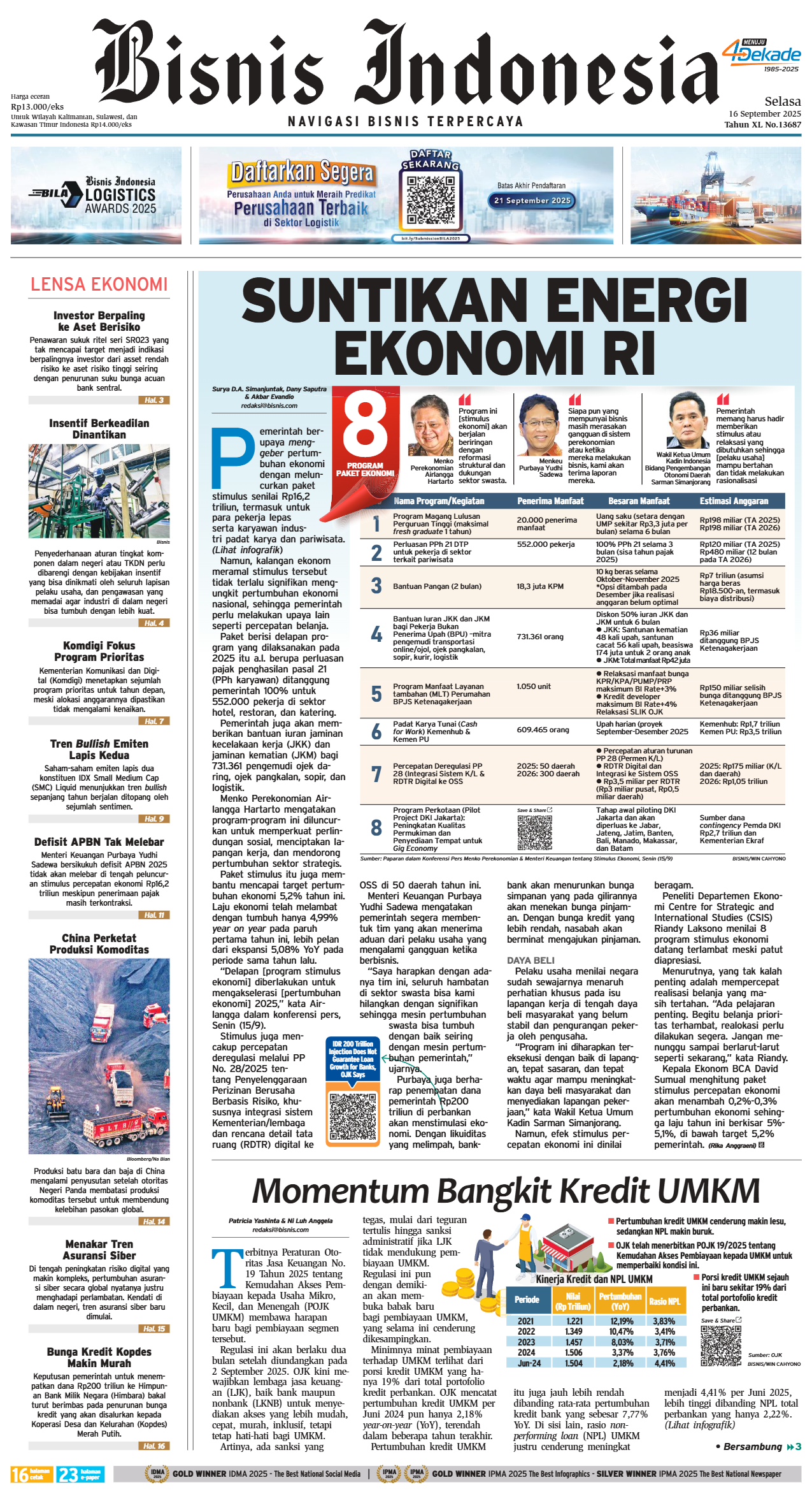 Bisnis Indonesia Edisi 16 September 2025
