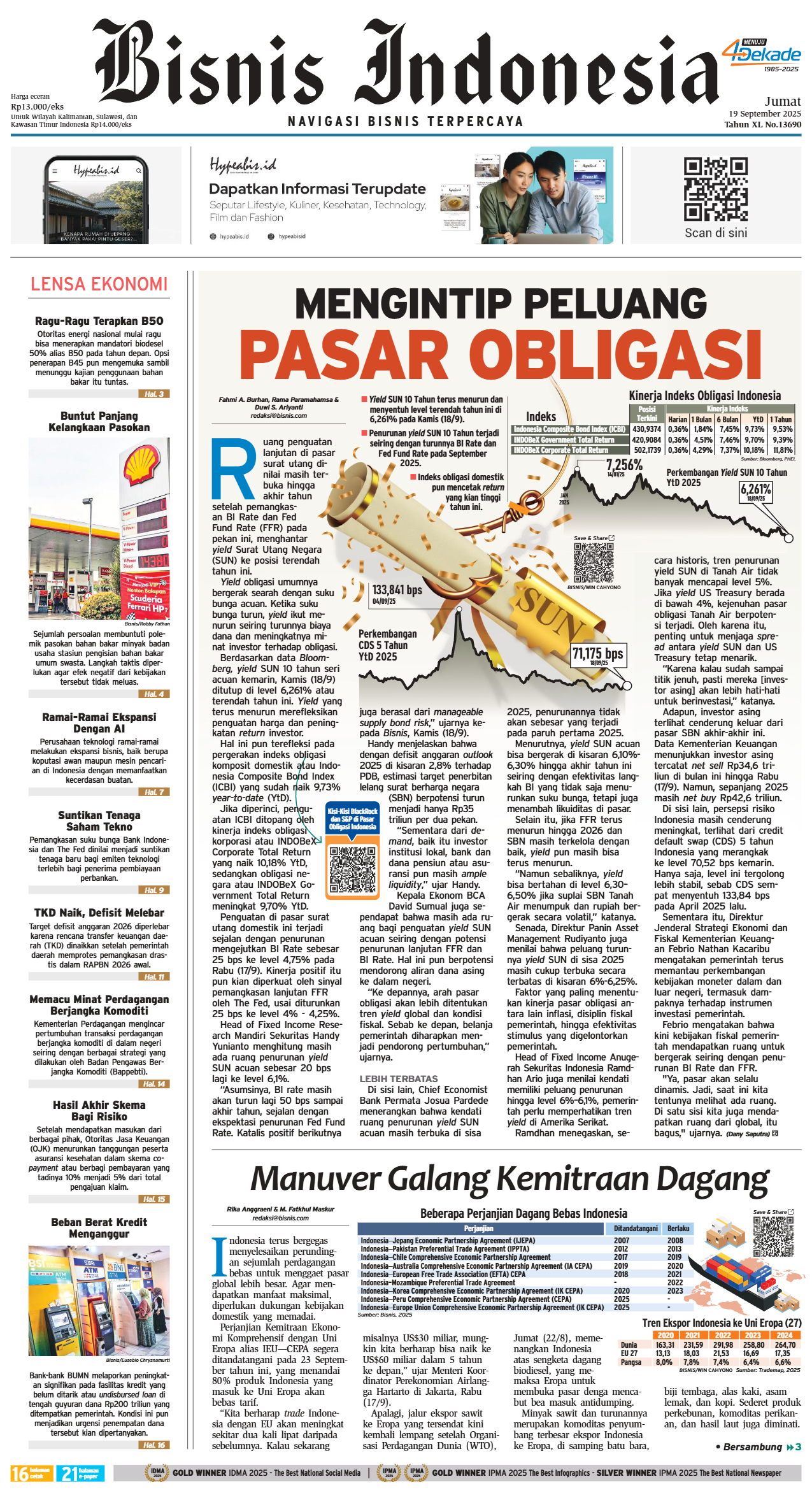 Bisnis Indonesia Edisi 19 September 2025