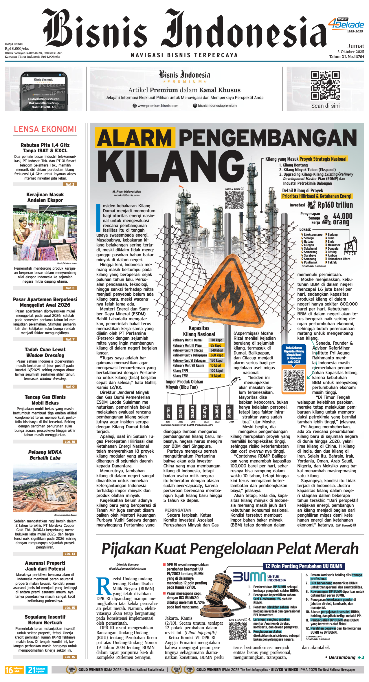 Bisnis Indonesia Edisi 03 Oktober 2025