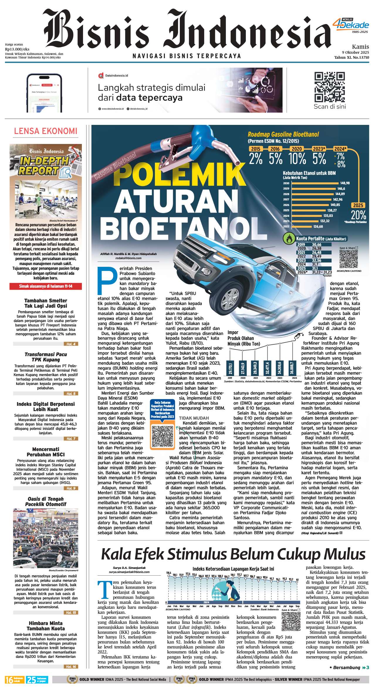 Bisnis Indonesia Edisi 09 Oktober 2025