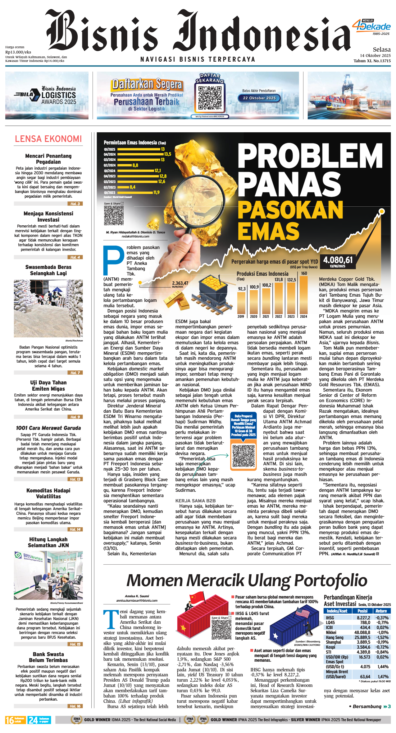 Bisnis Indonesia Edisi 14 Oktober 2025 Bisnis Indonesia Edisi 14 Oktober 2025