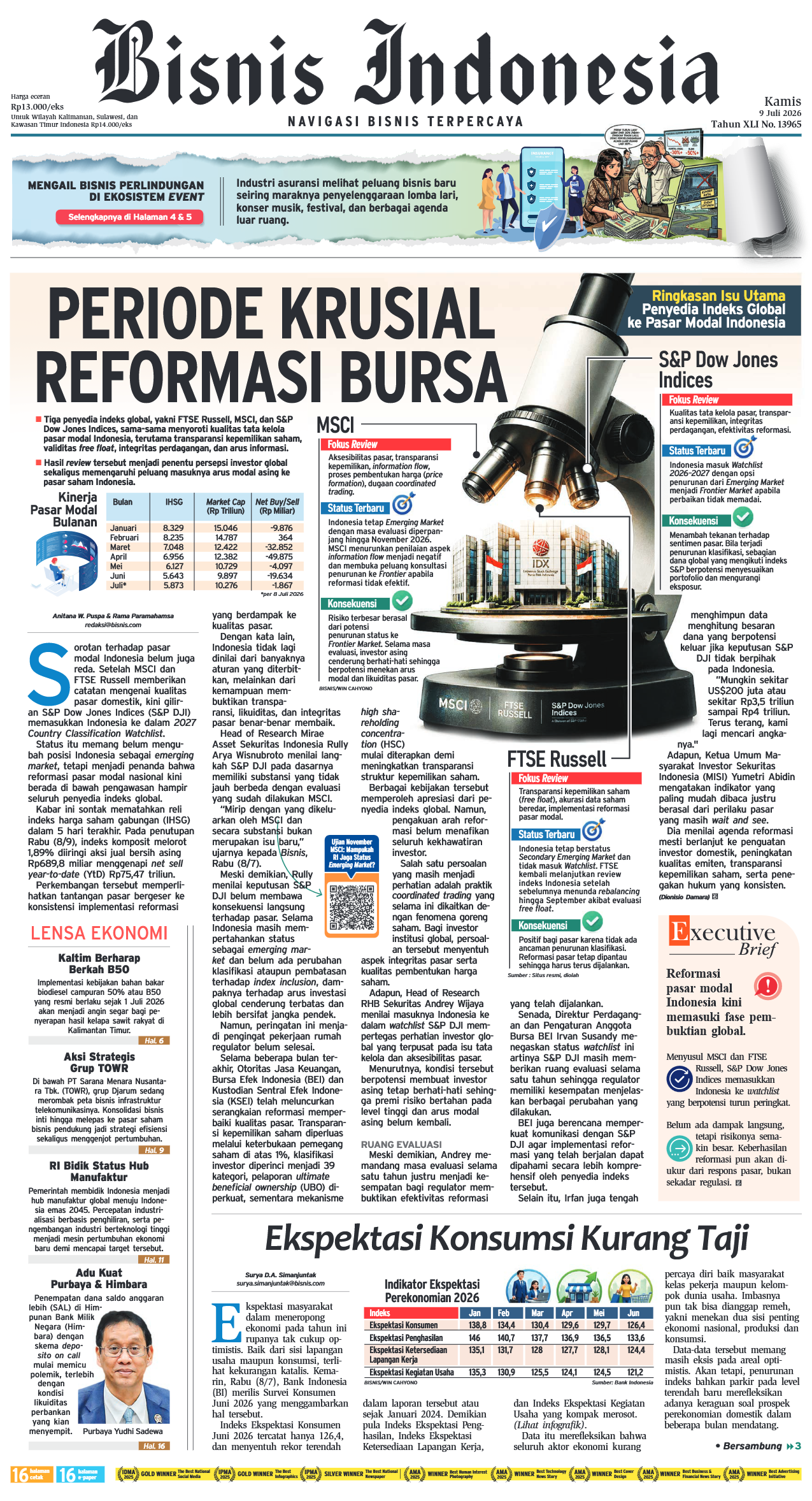 Bisnis Indonesia Edisi 09 Juli 2026