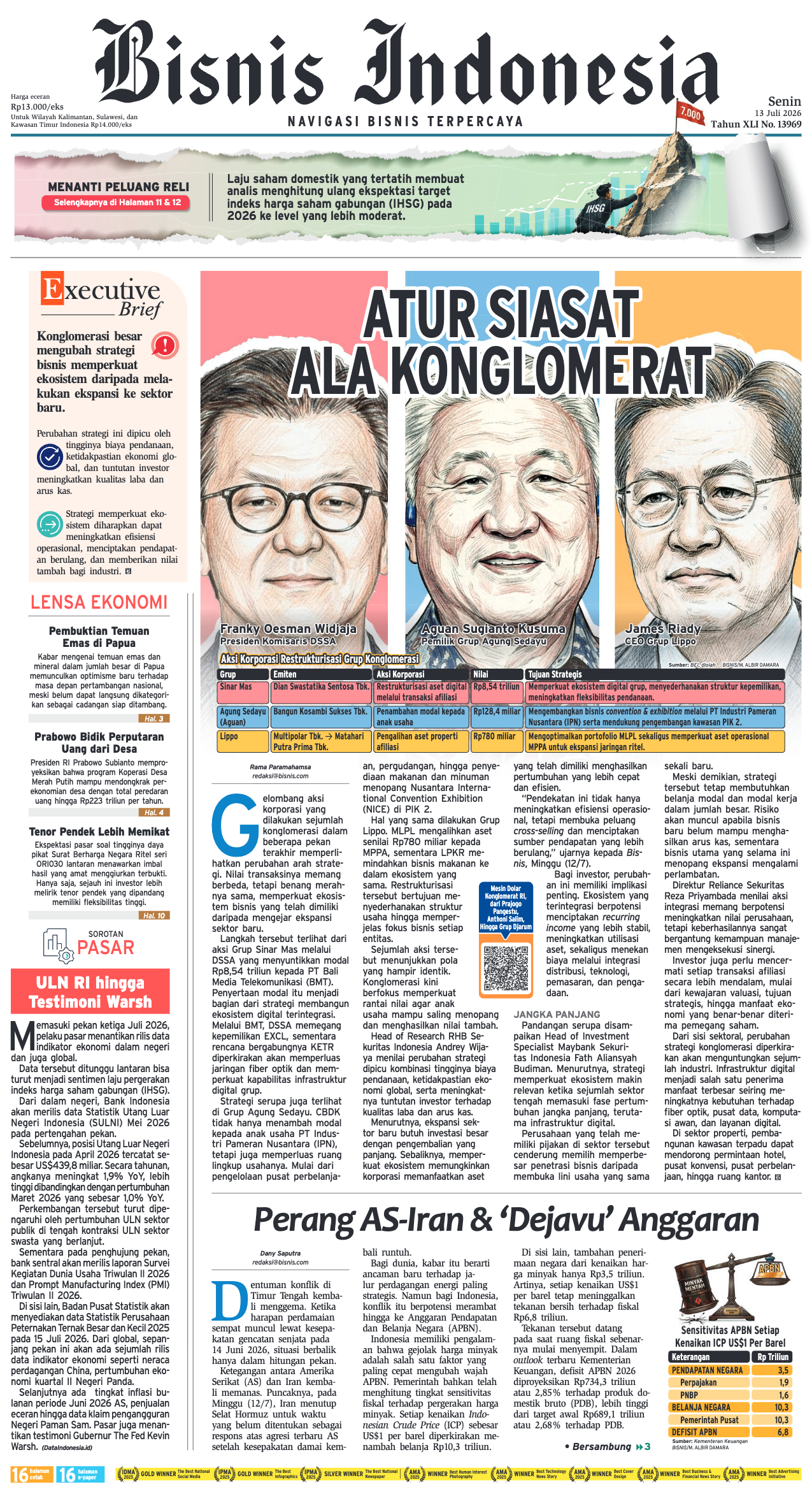 Bisnis Indonesia Edisi 13 Juli 2026