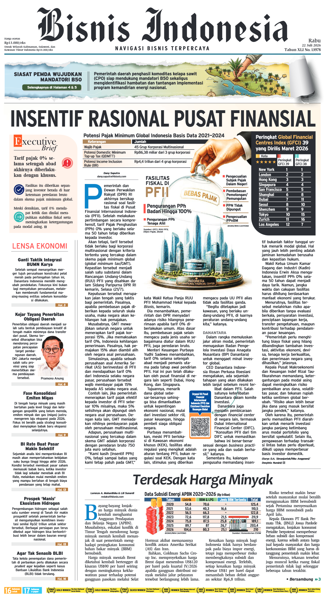 Bisnis Indonesia Edisi 22 Juli 2026