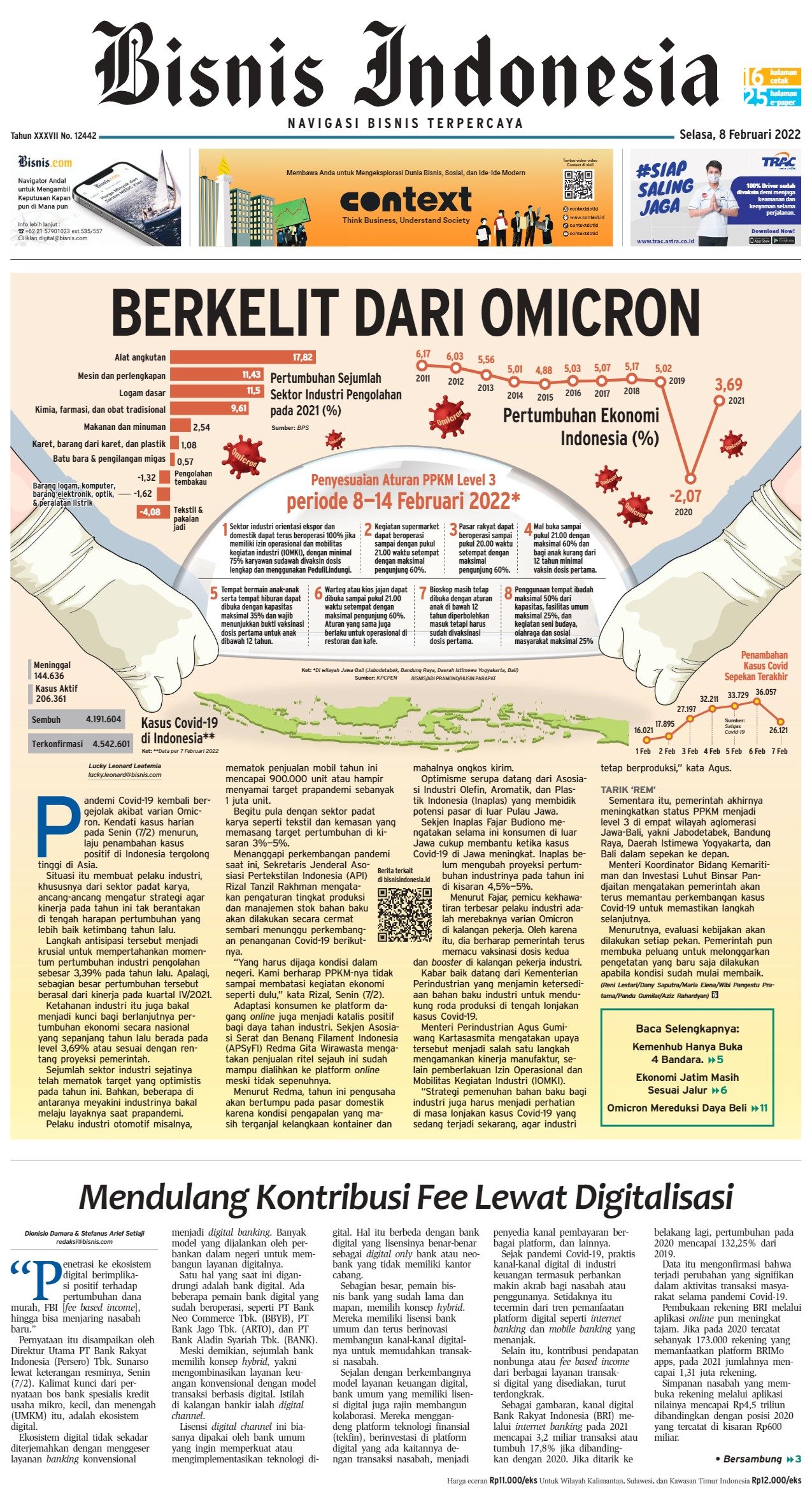 Bisnis Indonesia Edisi 08 Februari 2022