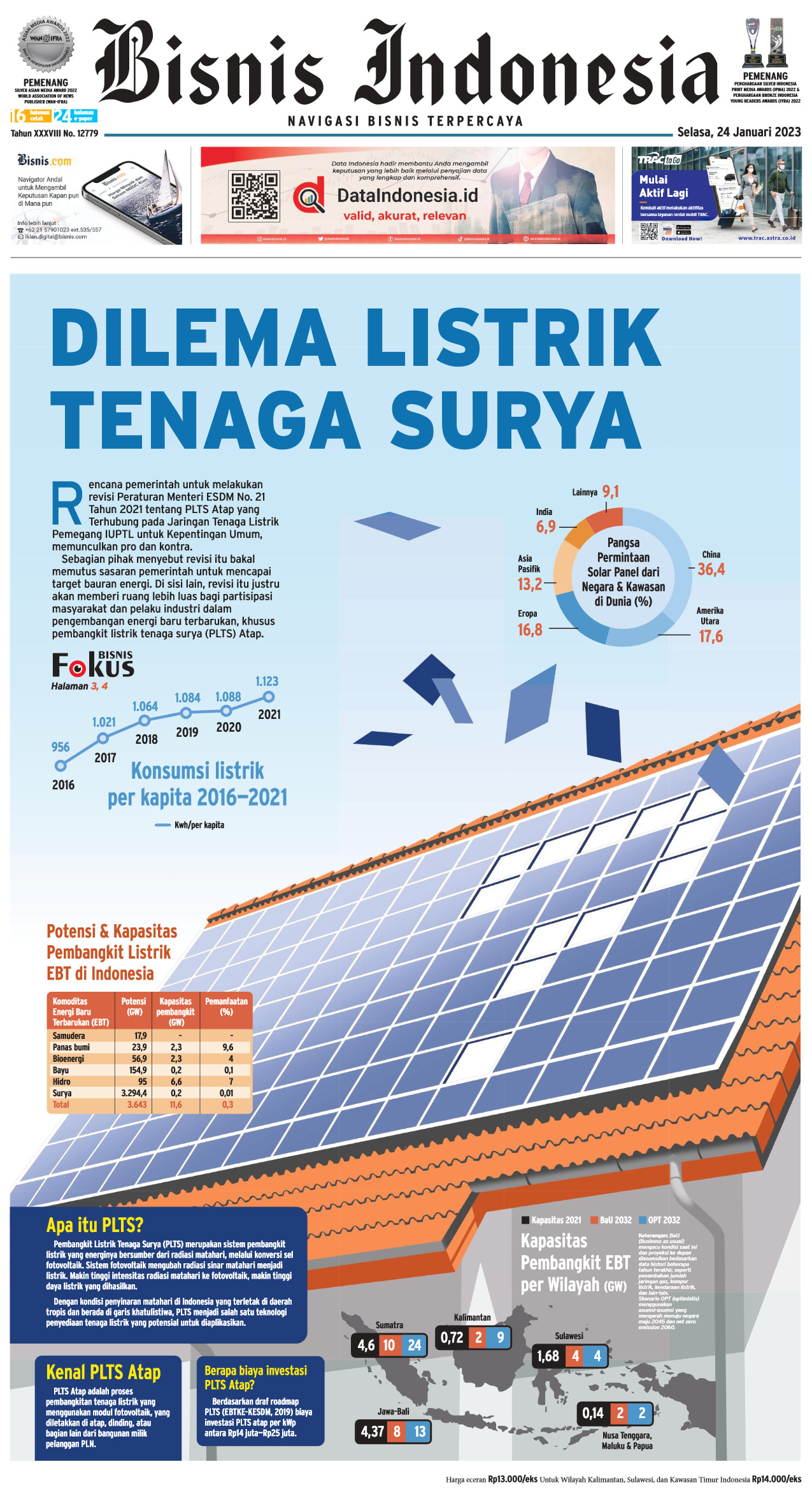 E-paper Bisnis Indonesia Edisi 24 Januari 2023