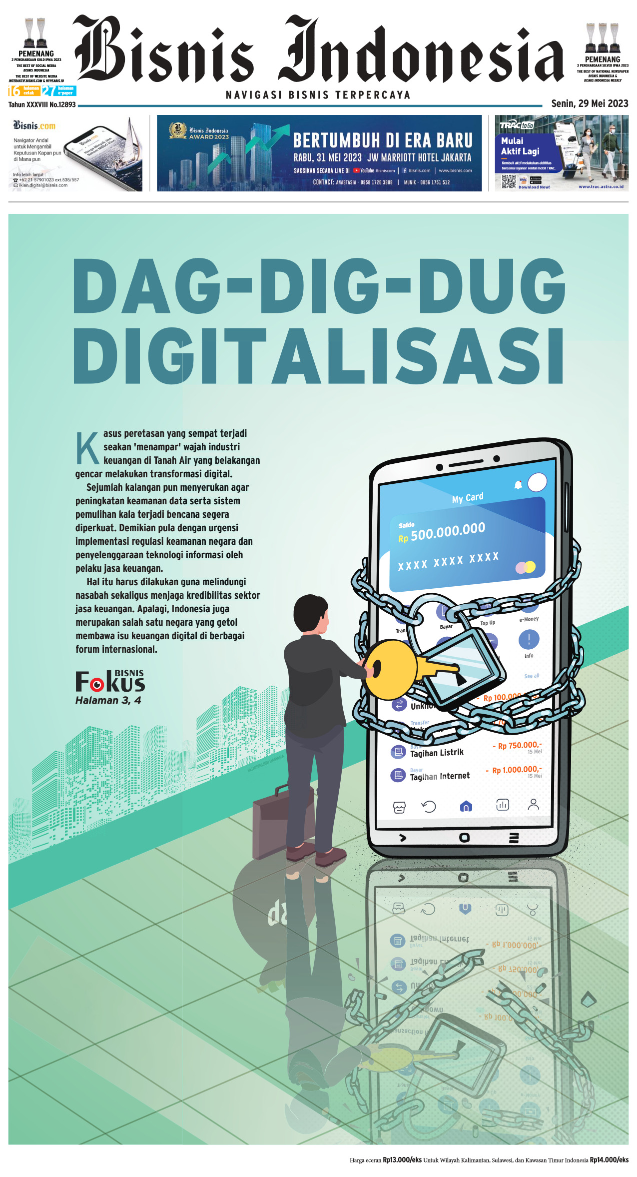 E-paper Bisnis Indonesia Edisi 29 Mei 2023