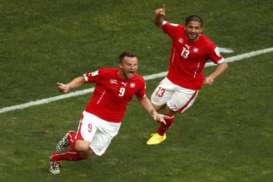 PIALA DUNIA 2014: Swiss Pukul Ekuador, Skor Akhir 2-1