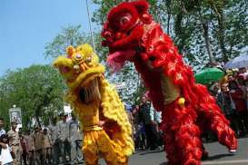 Kota Tangerang Meriahkan HUT ke-69 RI dengan Karnaval Barongsai