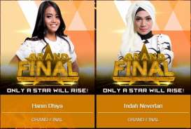 GRAND FINAL RISING STAR INDONESIA: Yang Juara Hanin Dhiya atau Indah Nevertari