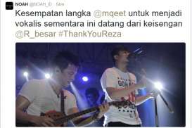 REZA HENGKANG DARI NOAH: Ini Foto Reza Nyanyi Diiringi Gitar Ariel via @NOAH_ID