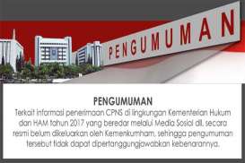 Kemenkumham: Info Penerimaan CPNS 2017 Hoax