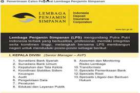 Lowongan Kerja di LPS, Pendaftaran Ditutup 9 Desember