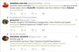 Moeldoko dan Idrus Marham Masuk Kabinet Viral di Twitter