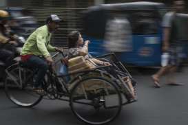 Becak dari Daerah Dilarang Masuk Jakarta 