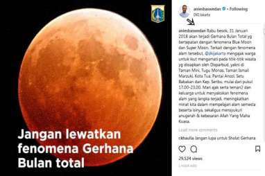 Anies Baswedan: Jangan Lewatkan Fenomena Gerhana Bulan Total