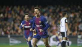 HASIL COPA DEL REY: Gol Debut Coutinho Bawa Barca ke Final