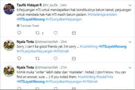 Pembuaran HTI Direstui PTUN, Perang Tagar Pro vs Kontra Timpang