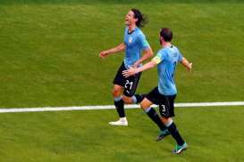 PIALA DUNIA 2018: Uruguay Juara Grup A, Lumat Rusia 3-0, Suarez dan Cavani Cetak Gol