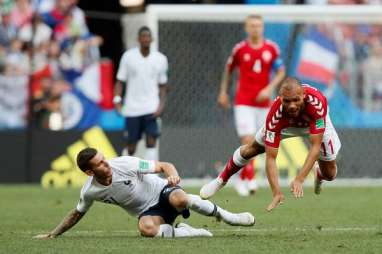 Hasil Piala Dunia 2018: Prancis dan Denmark 0-0, Les Blues Ditunggu Messi? 