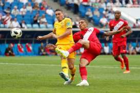 Hasil Piala Dunia 2018: Digilas Peru 2-0, Australia Tersingkir