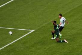 Hasil Piala Dunia 2018: Argentina - Nigeria 1-0, Gol Messi (Babak I)