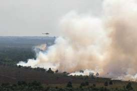 Satu Helikopter Pemadam Karhutla Kalbar Sempat Terguncang